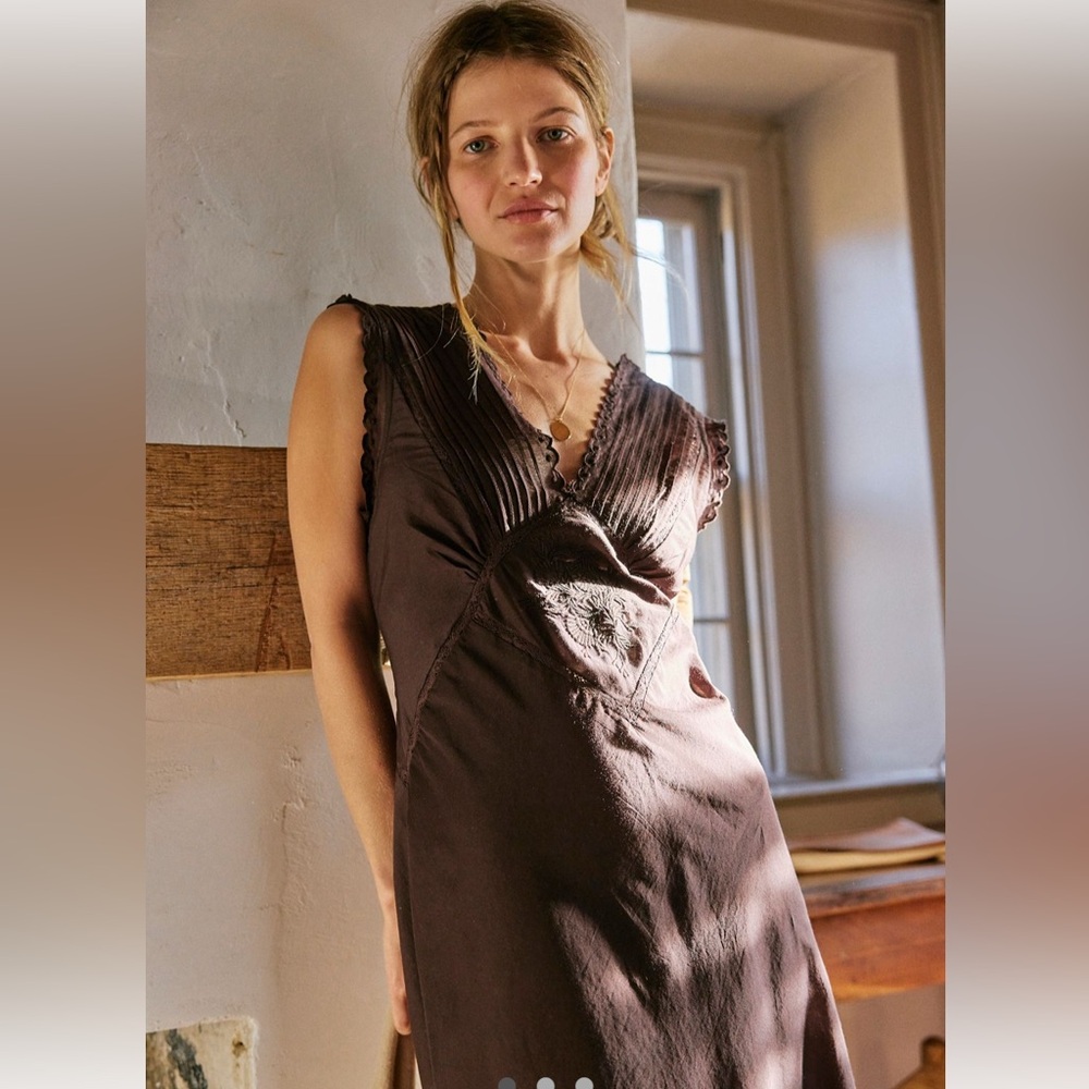 Free People Chocolate Backless Dress